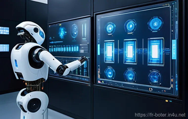 로봇기술사와 전기전자 기초 이론 - **A detailed shot of a modern, brightly lit factory floor in France.** In the foreground, a skilled ...